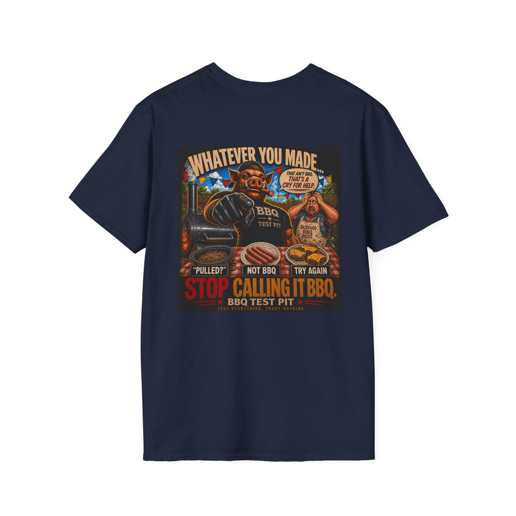 BBQ Test Pit Stop Calling It BBQ tee mockup