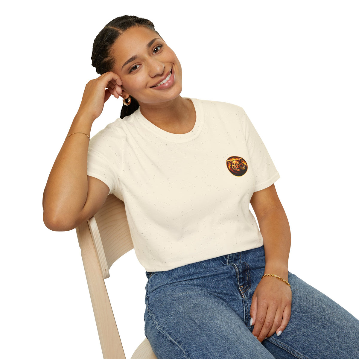 BBQ Test Pit I Like Big Butts soft tee mockup