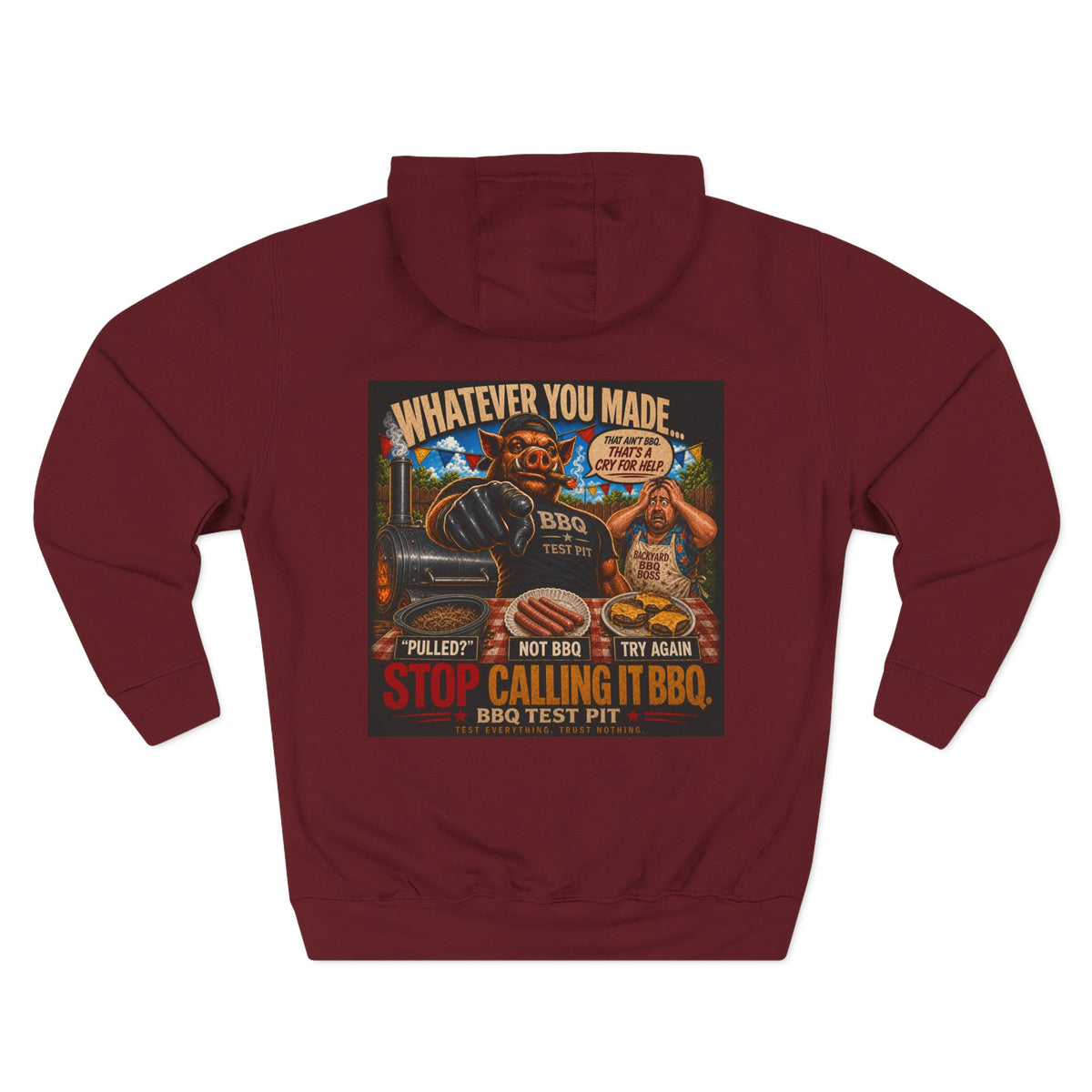 BBQ Test Pit Stop Calling It BBQ hoodie mockup