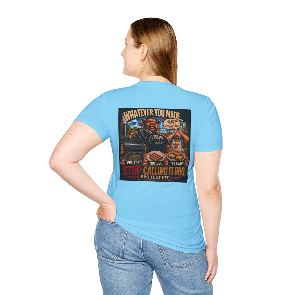 BBQ Test Pit Stop Calling It BBQ tee mockup