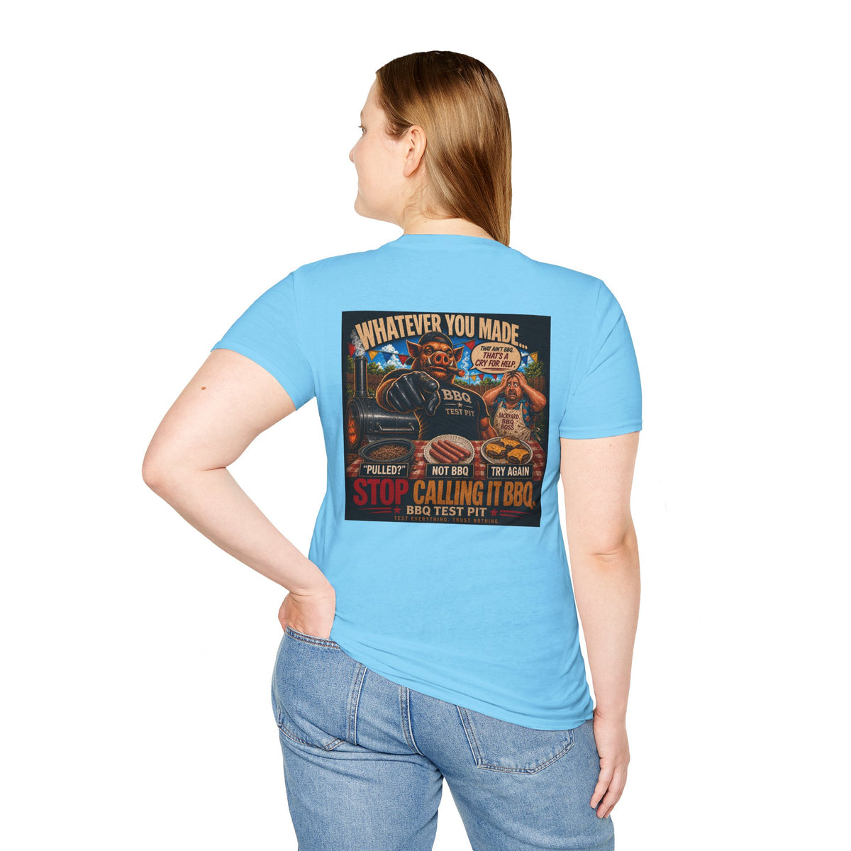 BBQ Test Pit Stop Calling It BBQ tee mockup