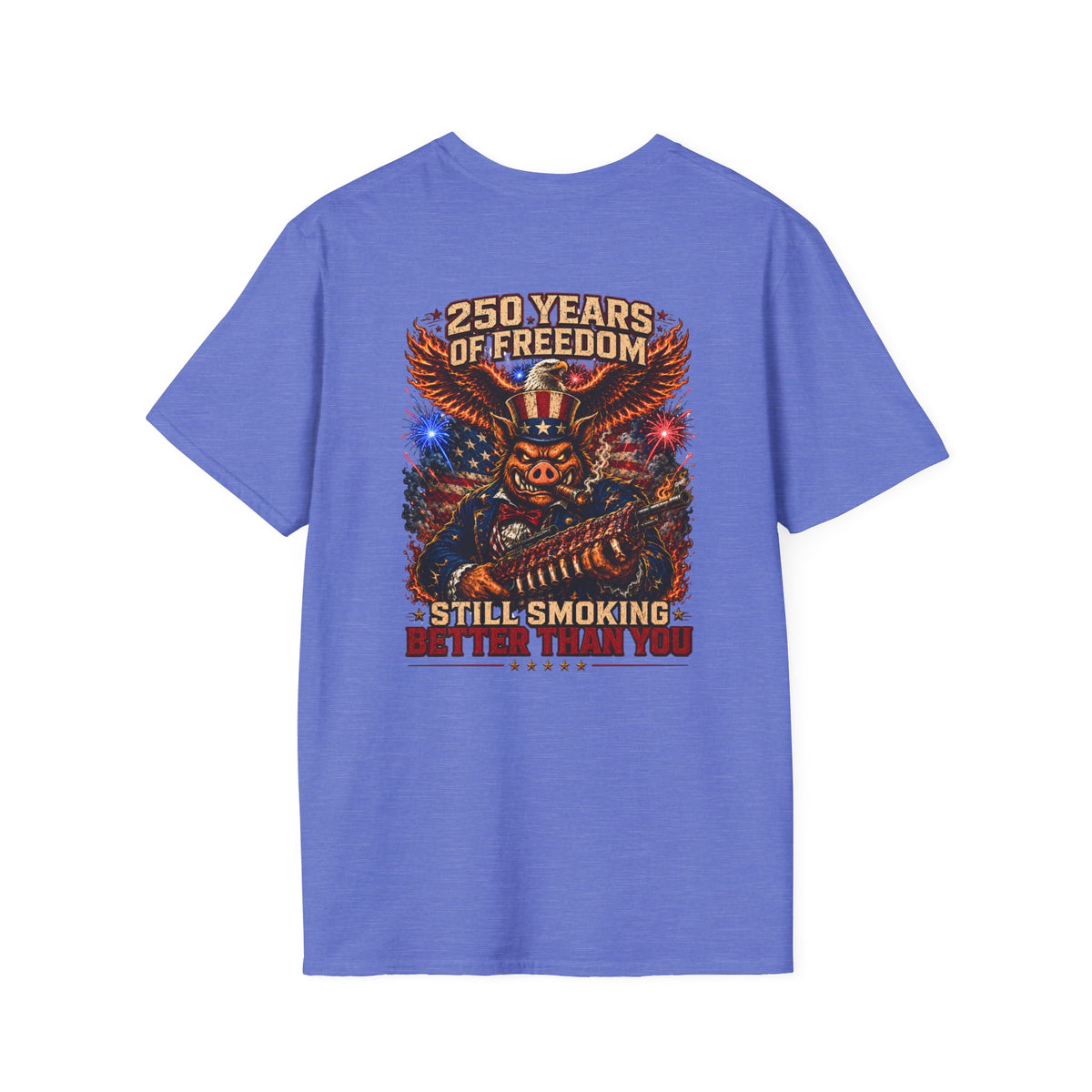 BBQ Test Pit 250 Years of Freedom tee mockup