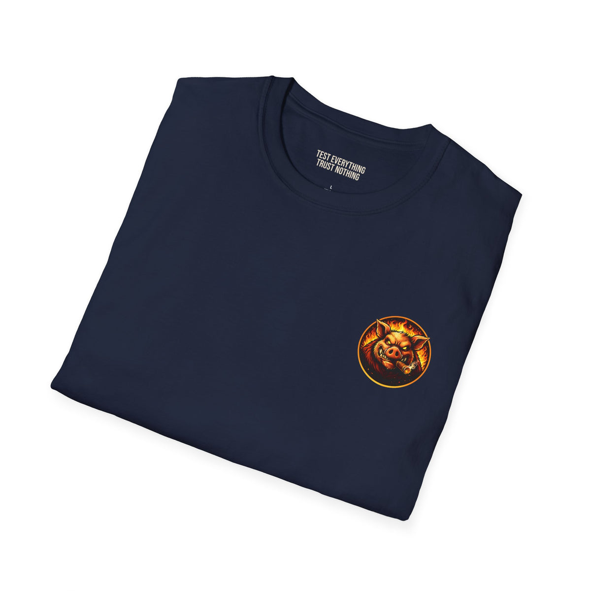 BBQ Test Pit I Like Big Butts soft tee mockup
