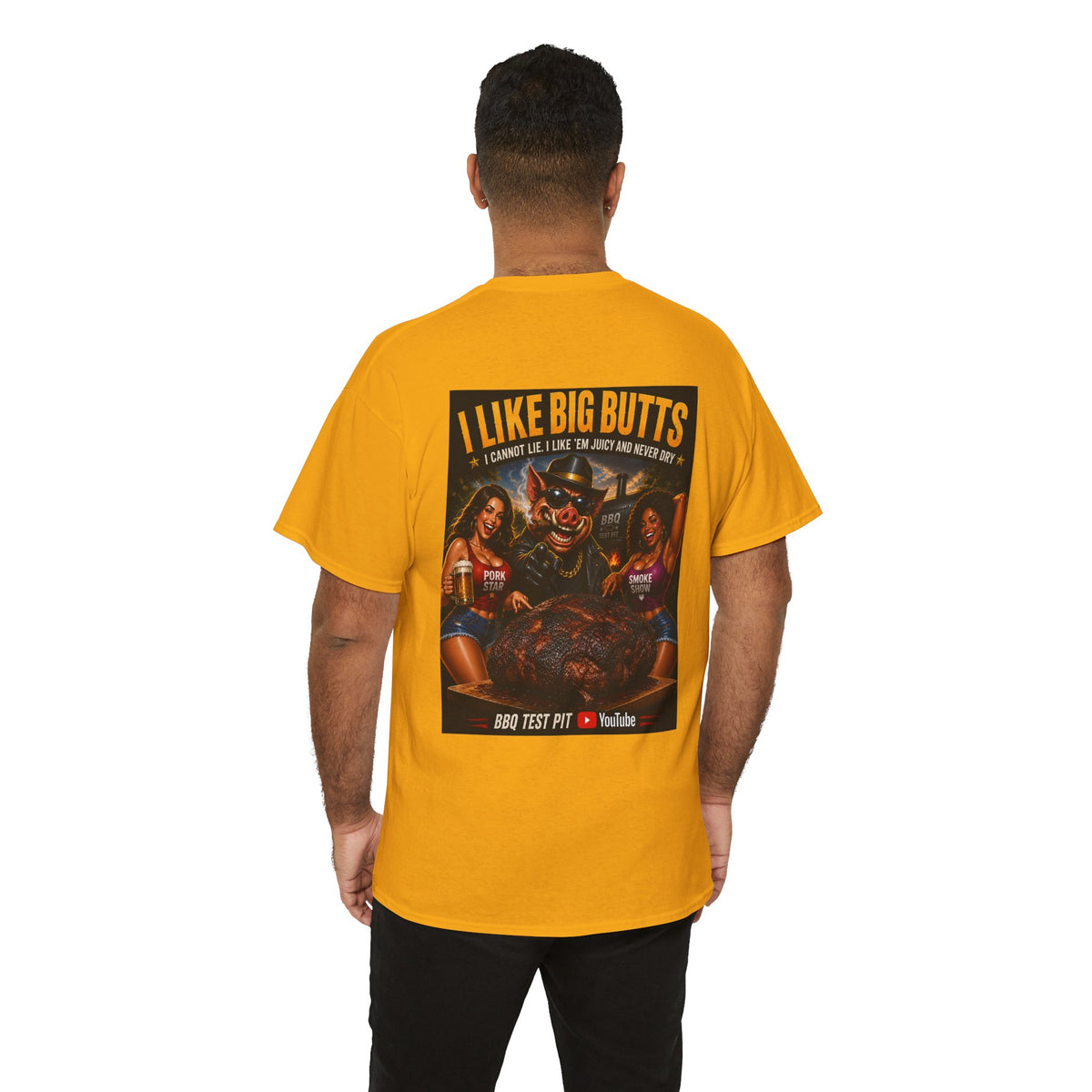 BBQ Test Pit I Like Big Butts tee mockup