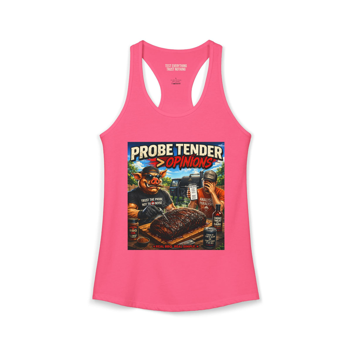 BBQ Test Pit Probe Tender Opinions women's tank mockup