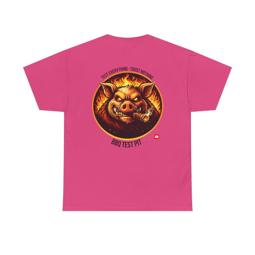 BBQ Test Pit logo tee mockup