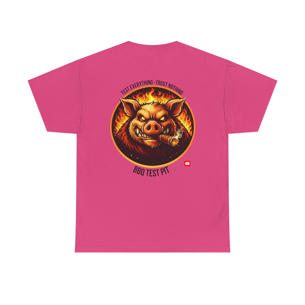 BBQ Test Pit logo tee mockup