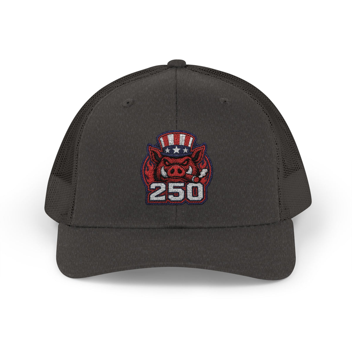 BBQ Test Pit 250 Years of Freedom trucker hat mockup