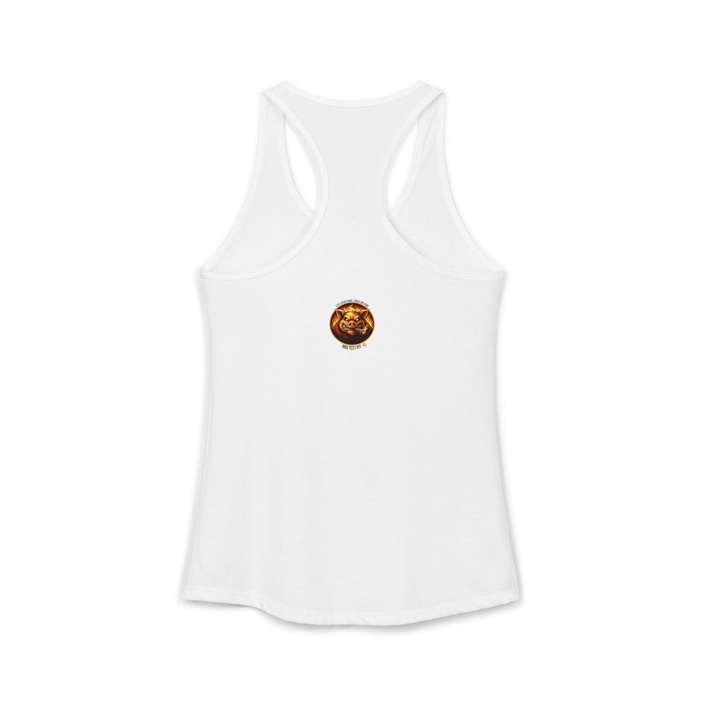 BBQ Test Pit I Like Big Butts women's racerback mockup