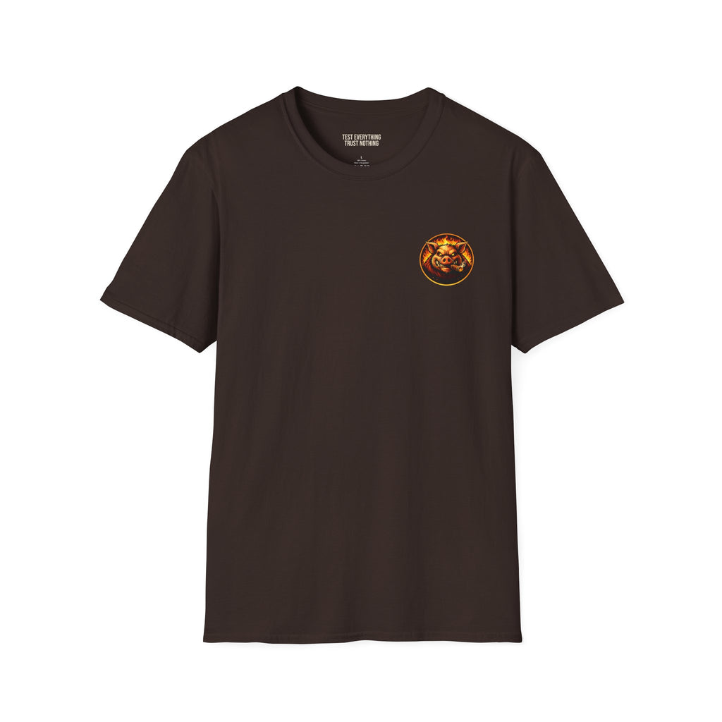 BBQ Test Pit I Like Big Butts soft tee mockup