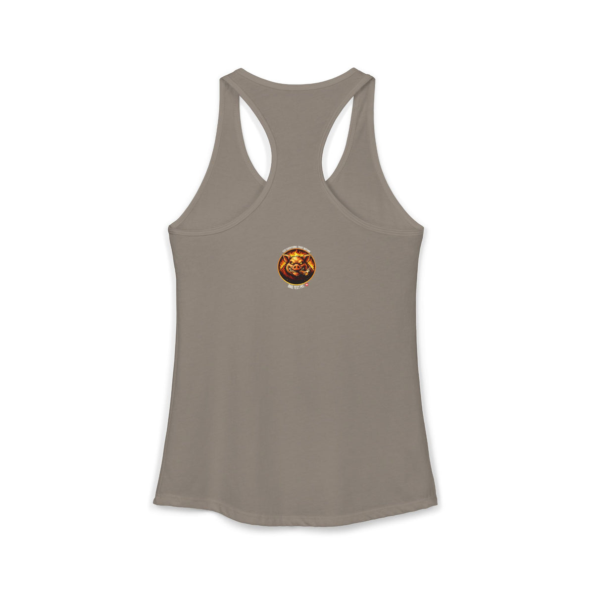 BBQ Test Pit I Like Big Butts women's racerback mockup
