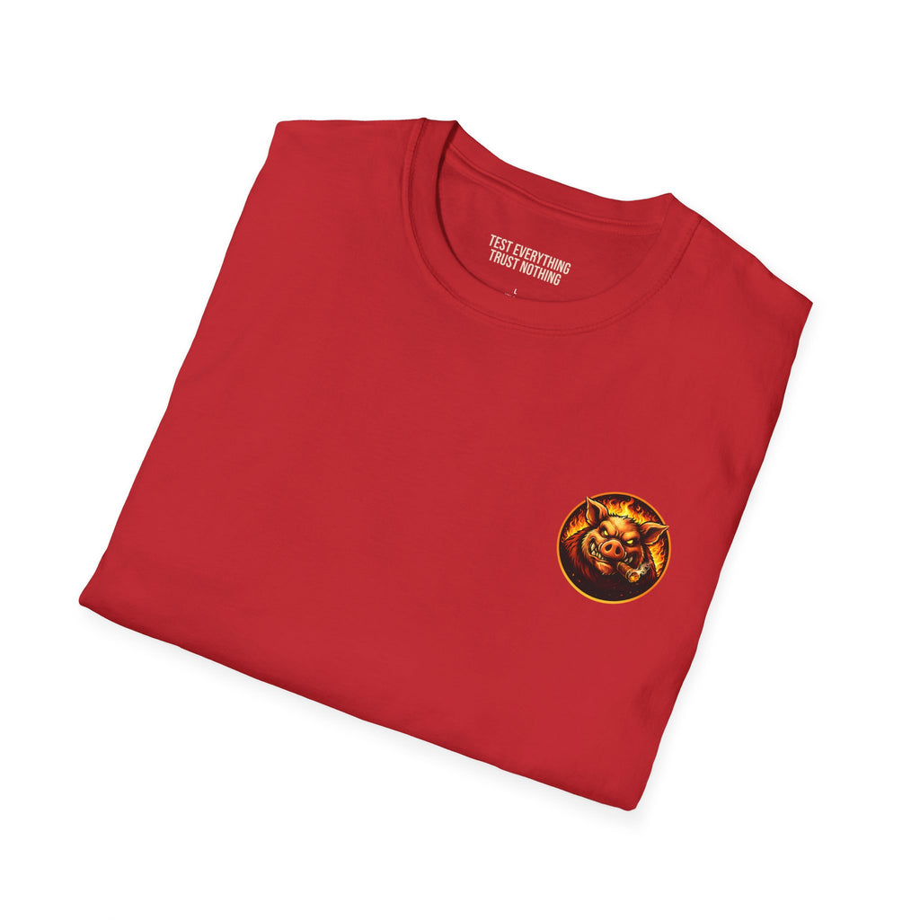 BBQ Test Pit Stop Staring At My Rack soft tee mockup