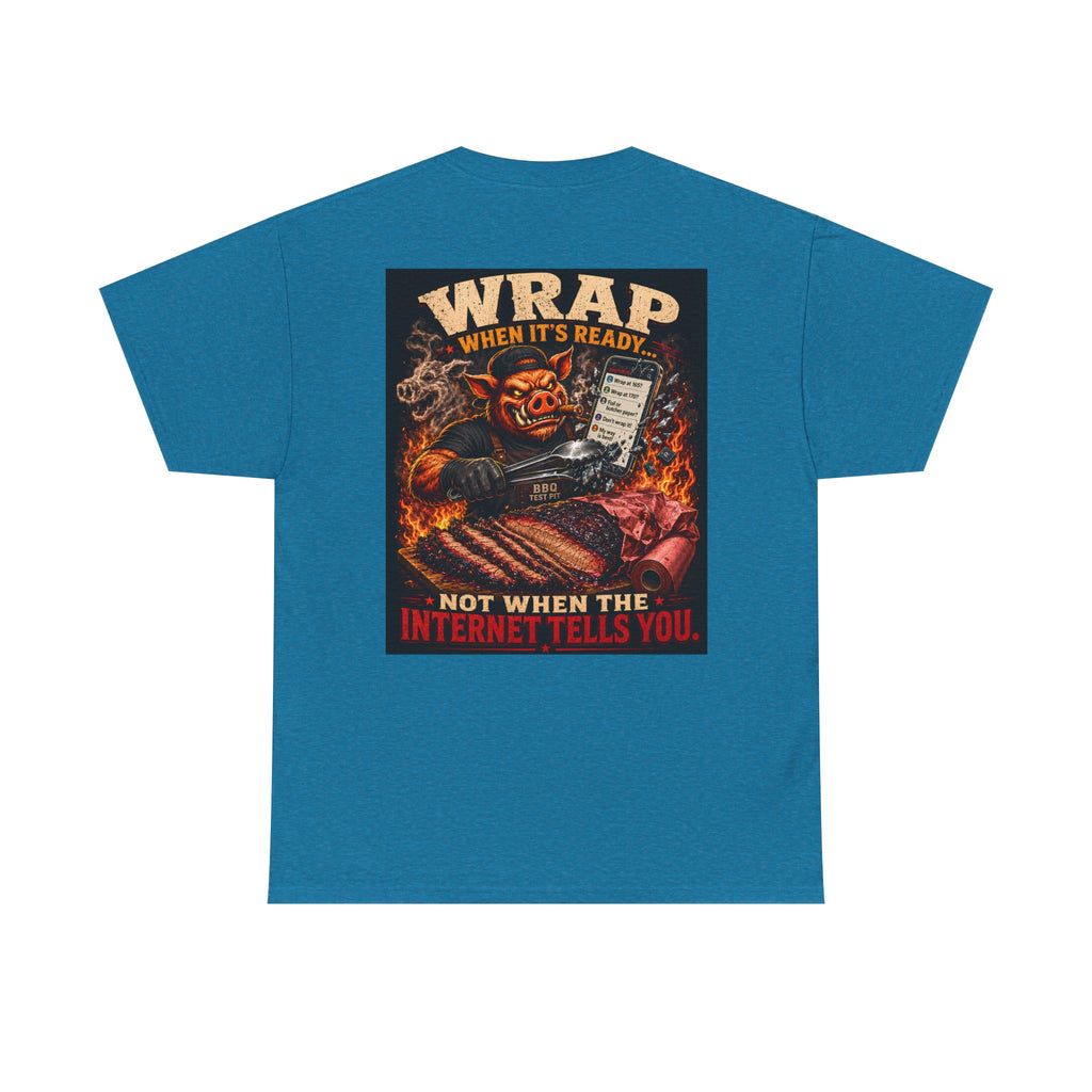 BBQ Test Pit Wrap When It's Ready soft tee mockup