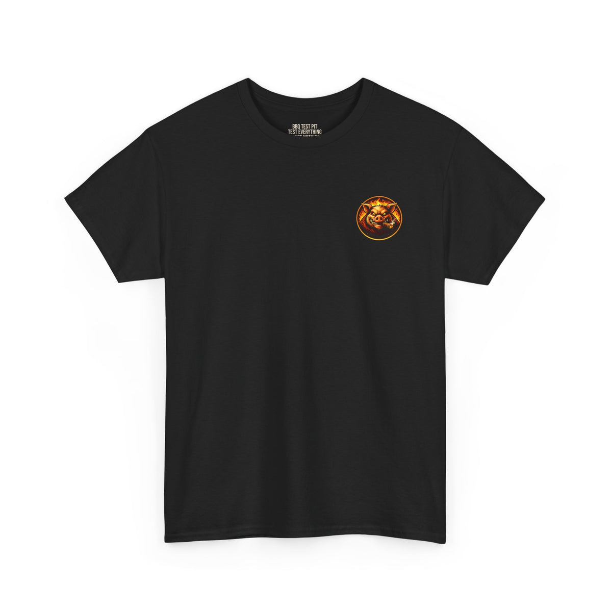 BBQ Test Pit Stop Calling It BBQ heavy tee mockup