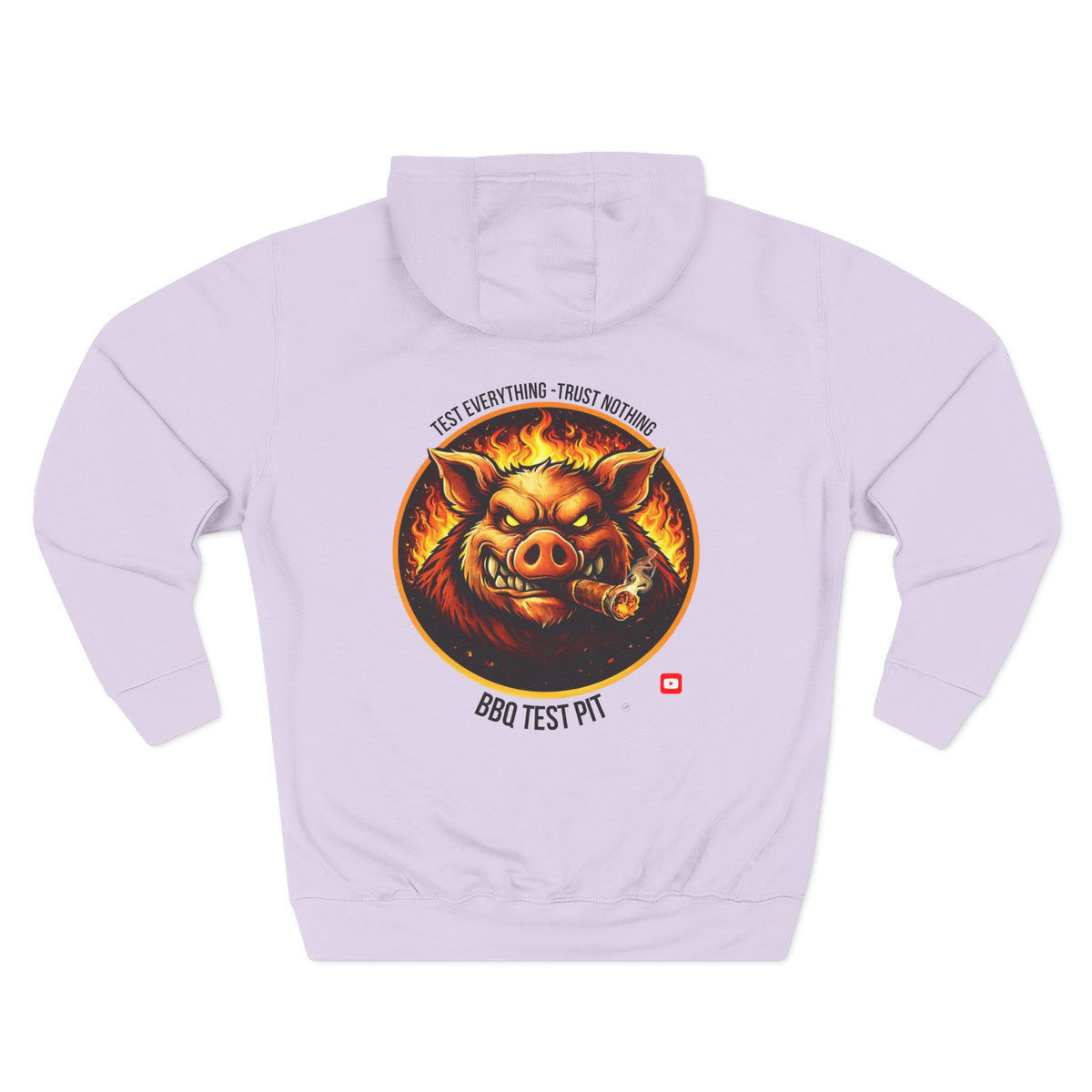 BBQ Test Pit logo hoodie mockup