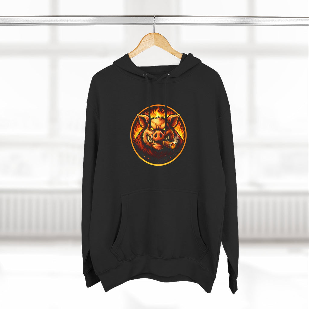 BBQ Test Pit logo hoodie mockup