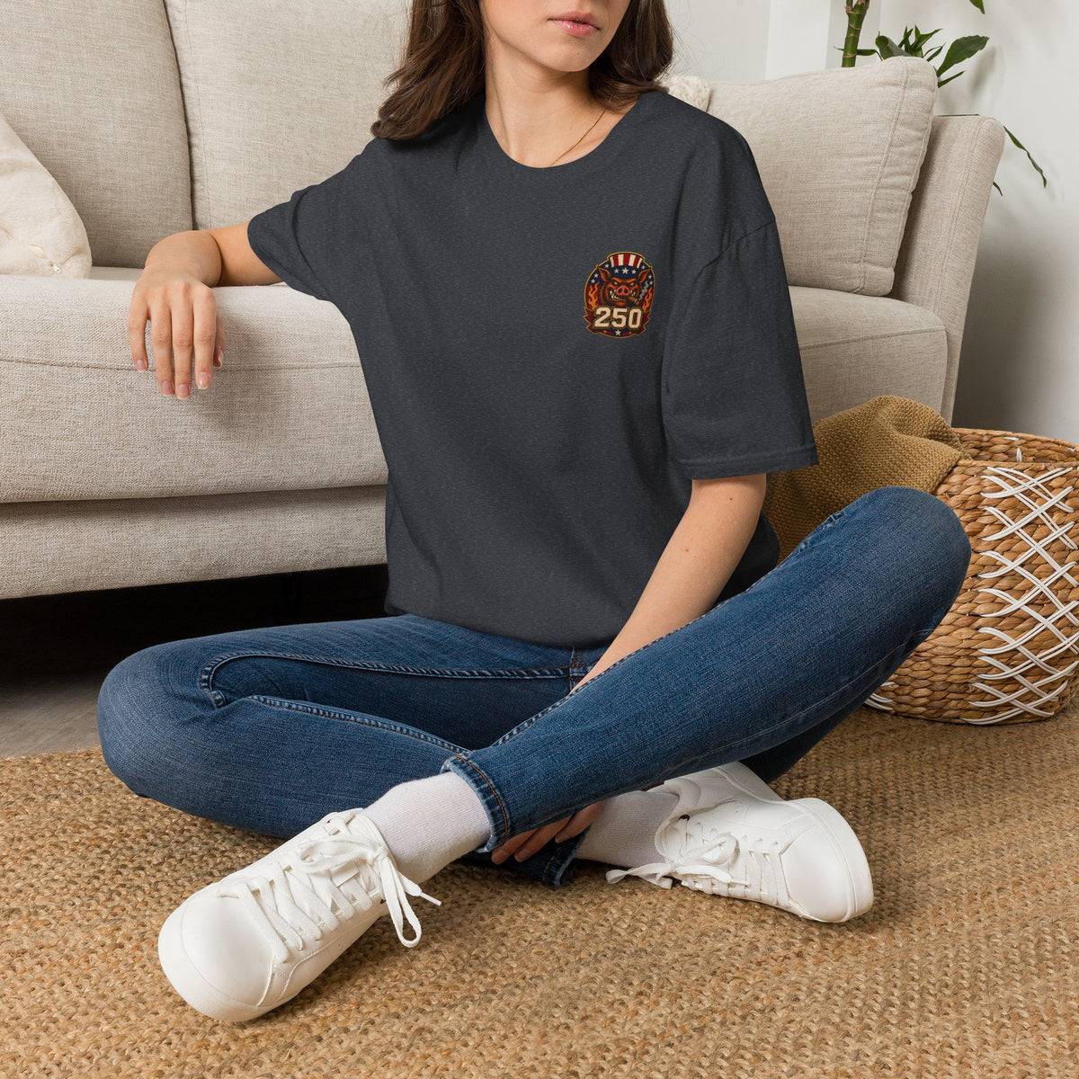 BBQ Test Pit 250 Years of Freedom tee mockup