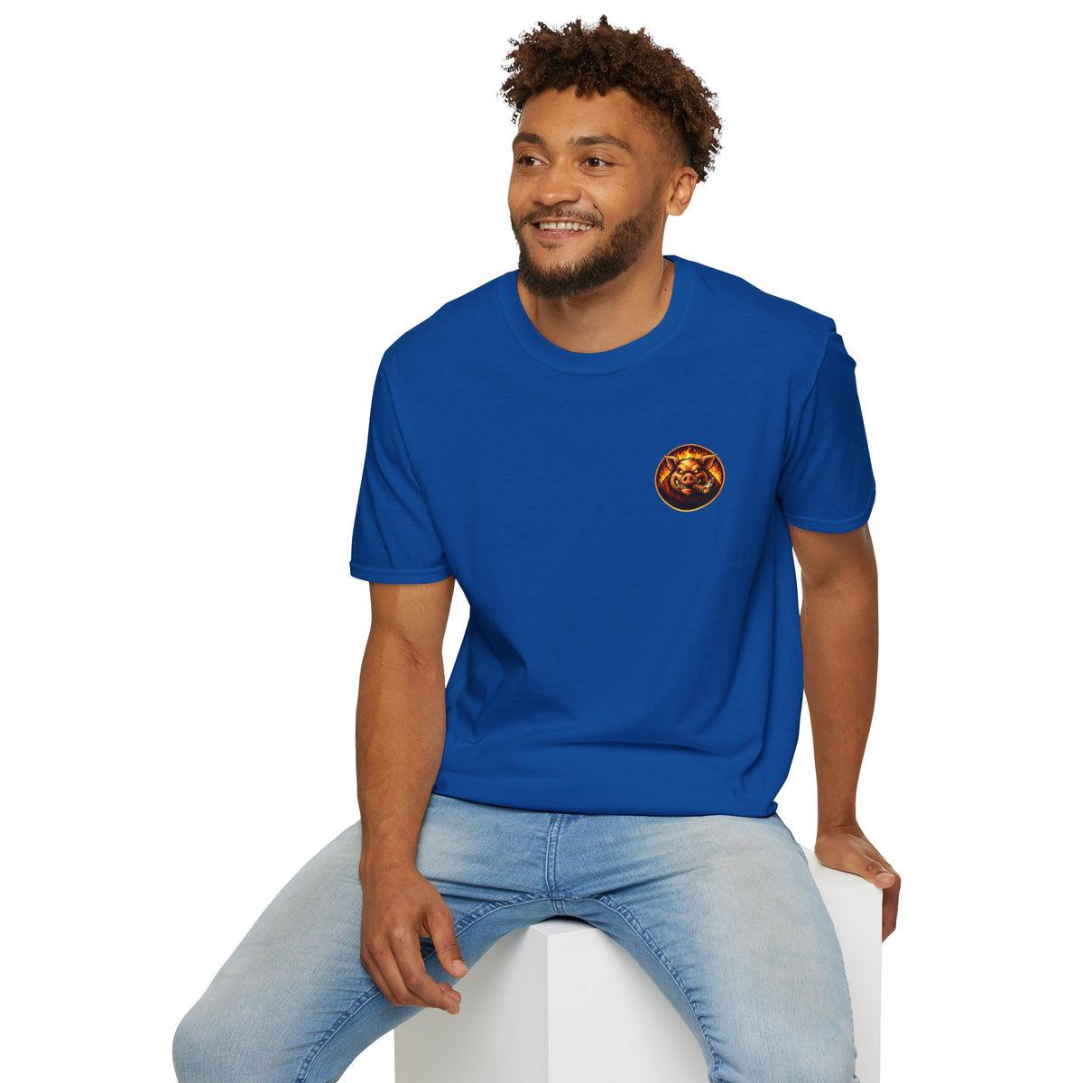 BBQ Test Pit I Like Big Butts soft tee mockup