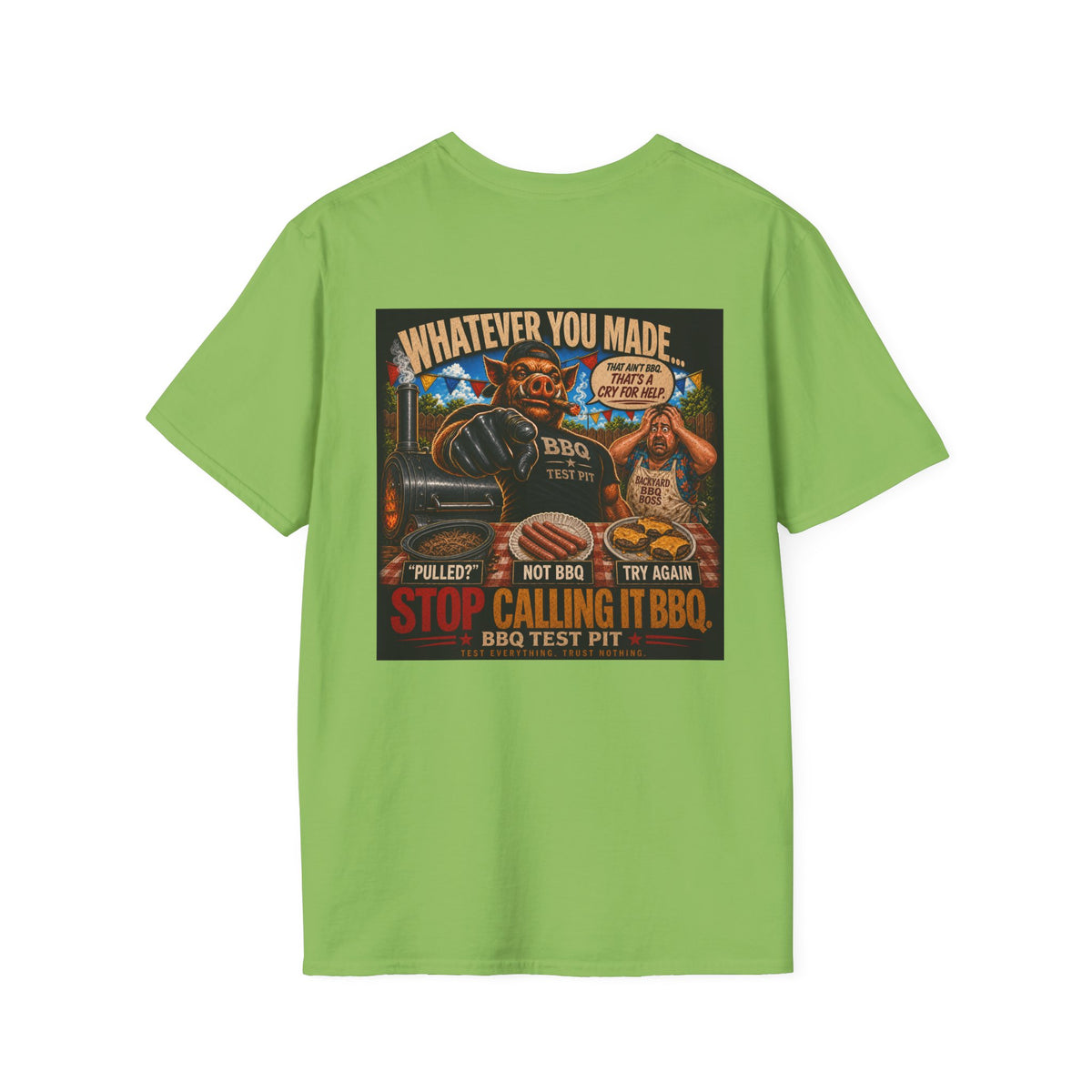BBQ Test Pit Stop Calling It BBQ tee mockup