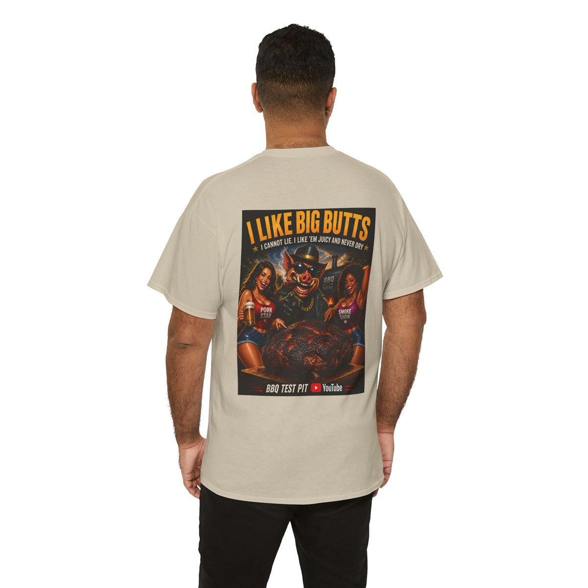 BBQ Test Pit I Like Big Butts tee mockup