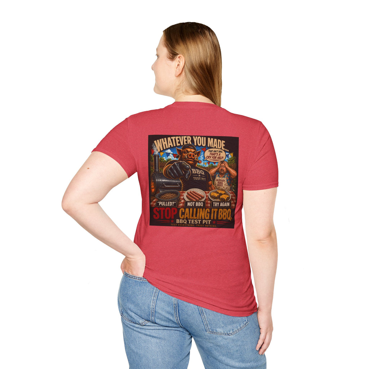 BBQ Test Pit Stop Calling It BBQ tee mockup