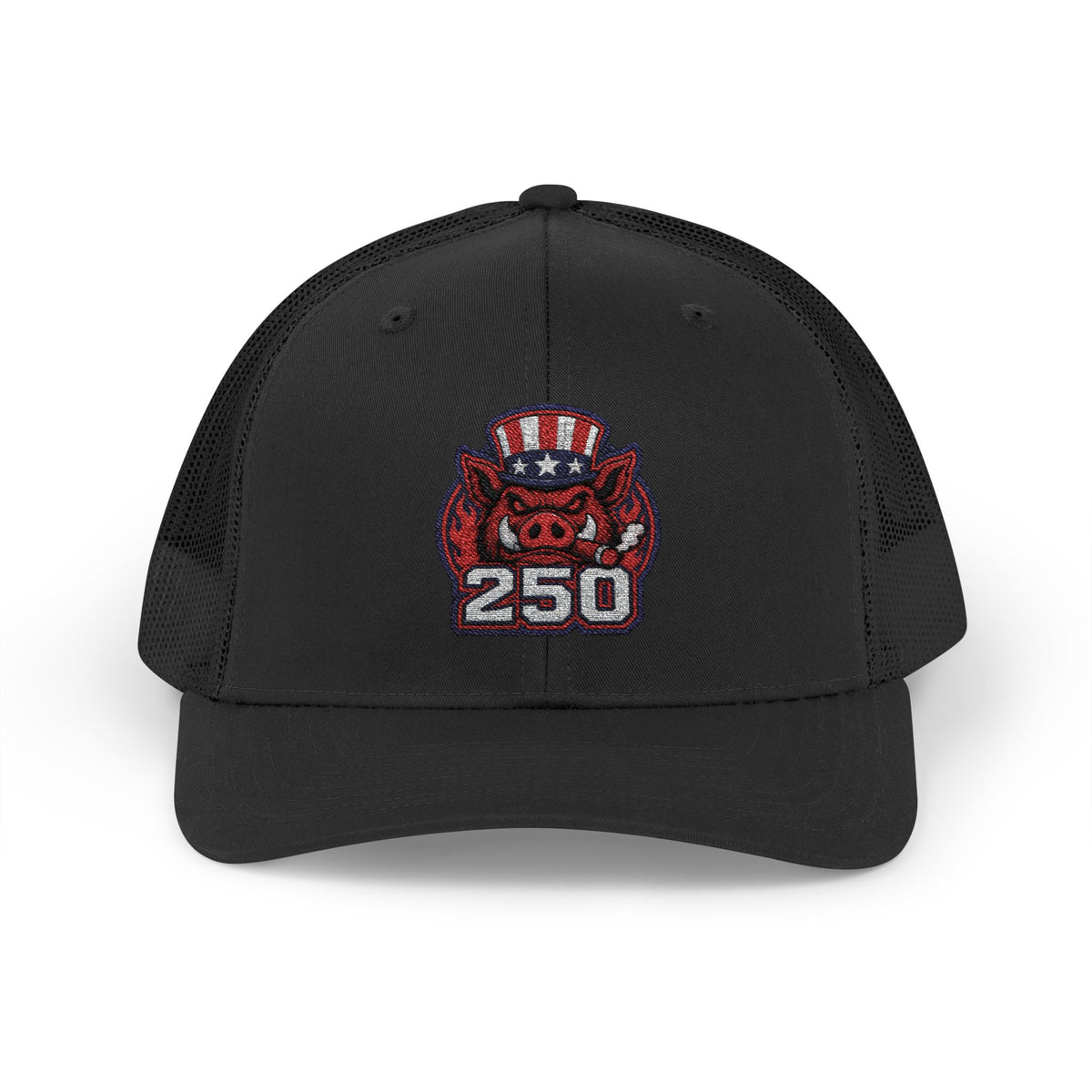 BBQ Test Pit 250 Years of Freedom trucker hat mockup