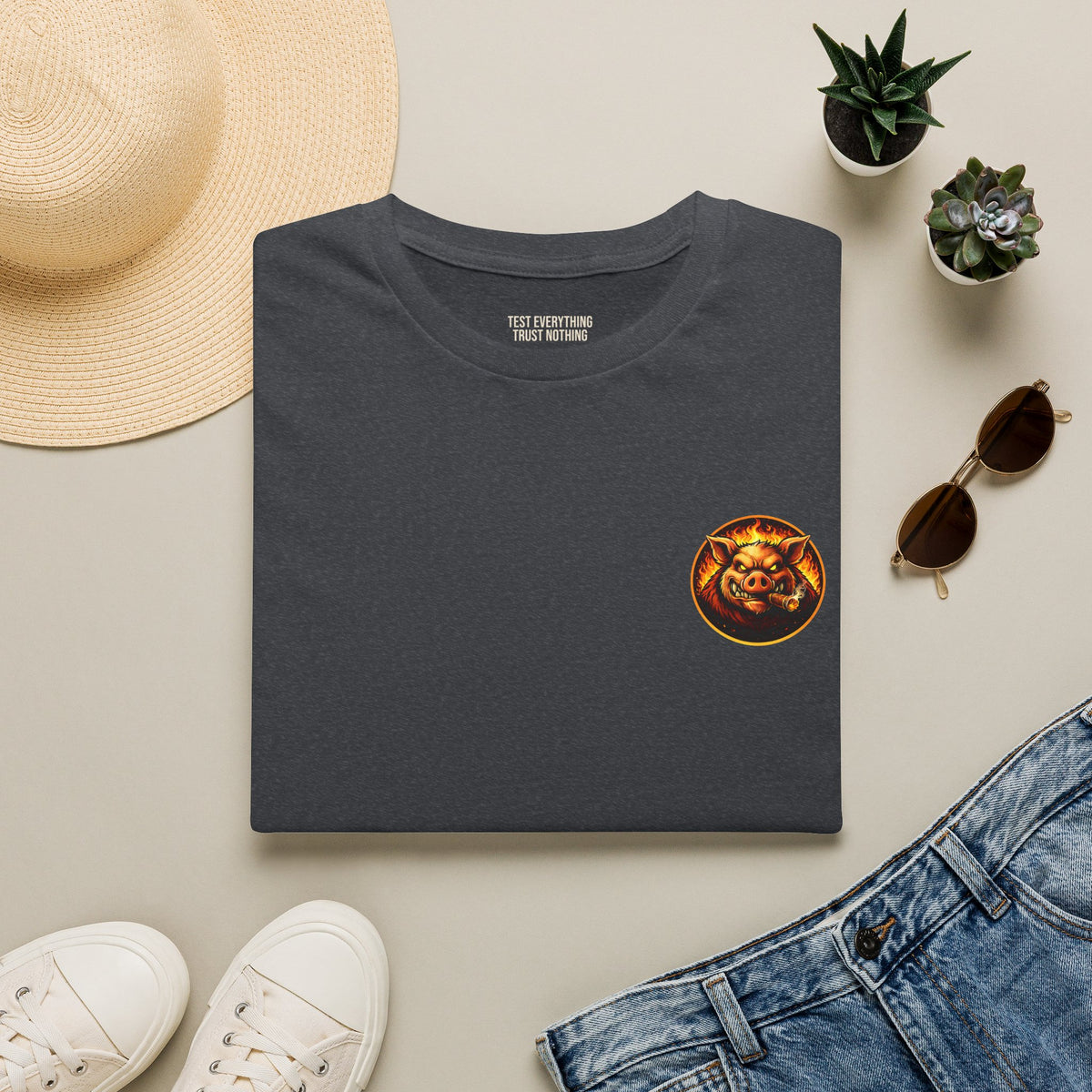 BBQ Test Pit Wrap When It's Ready tee mockup