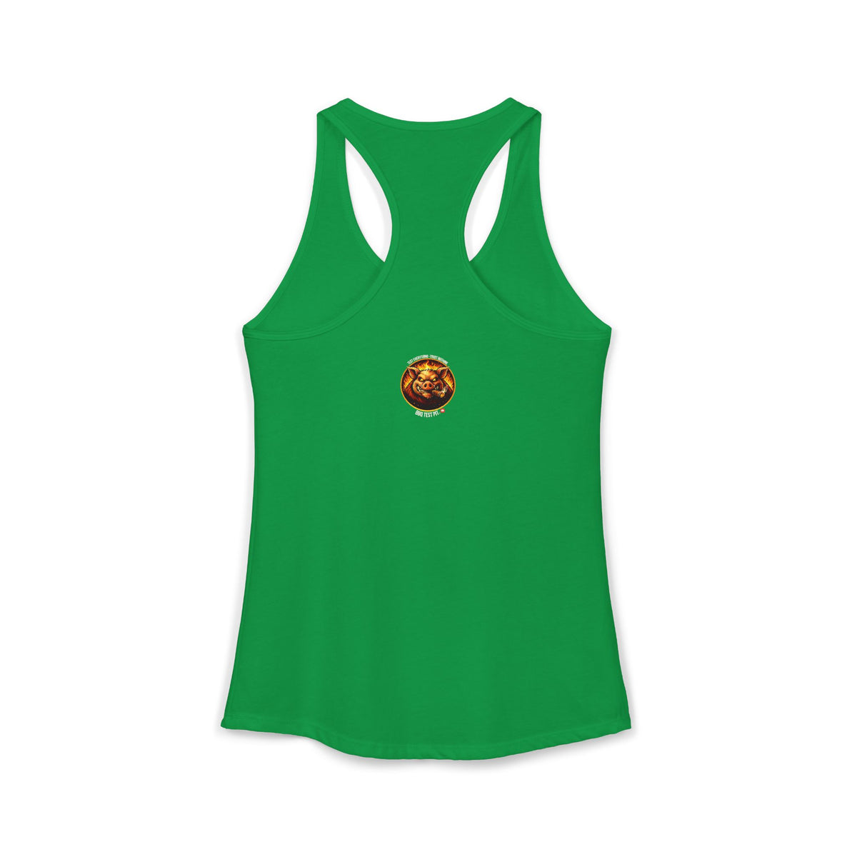 BBQ Test Pit I Like Big Butts women's racerback mockup