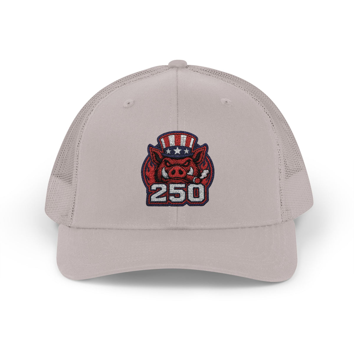 BBQ Test Pit 250 Years of Freedom trucker hat mockup