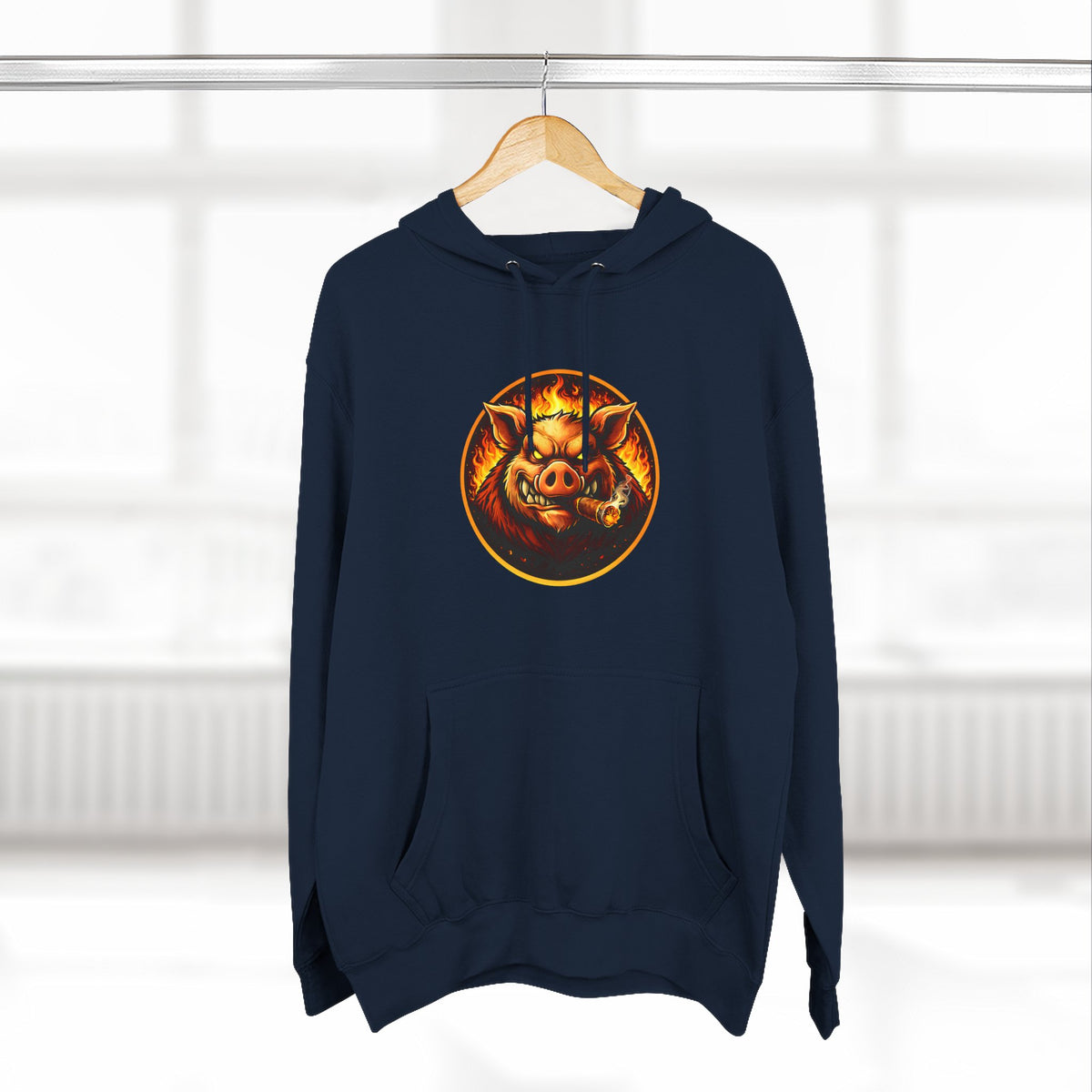BBQ Test Pit logo hoodie mockup
