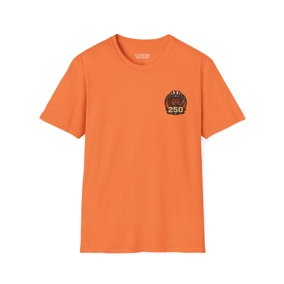 BBQ Test Pit 250 Years of Freedom tee mockup