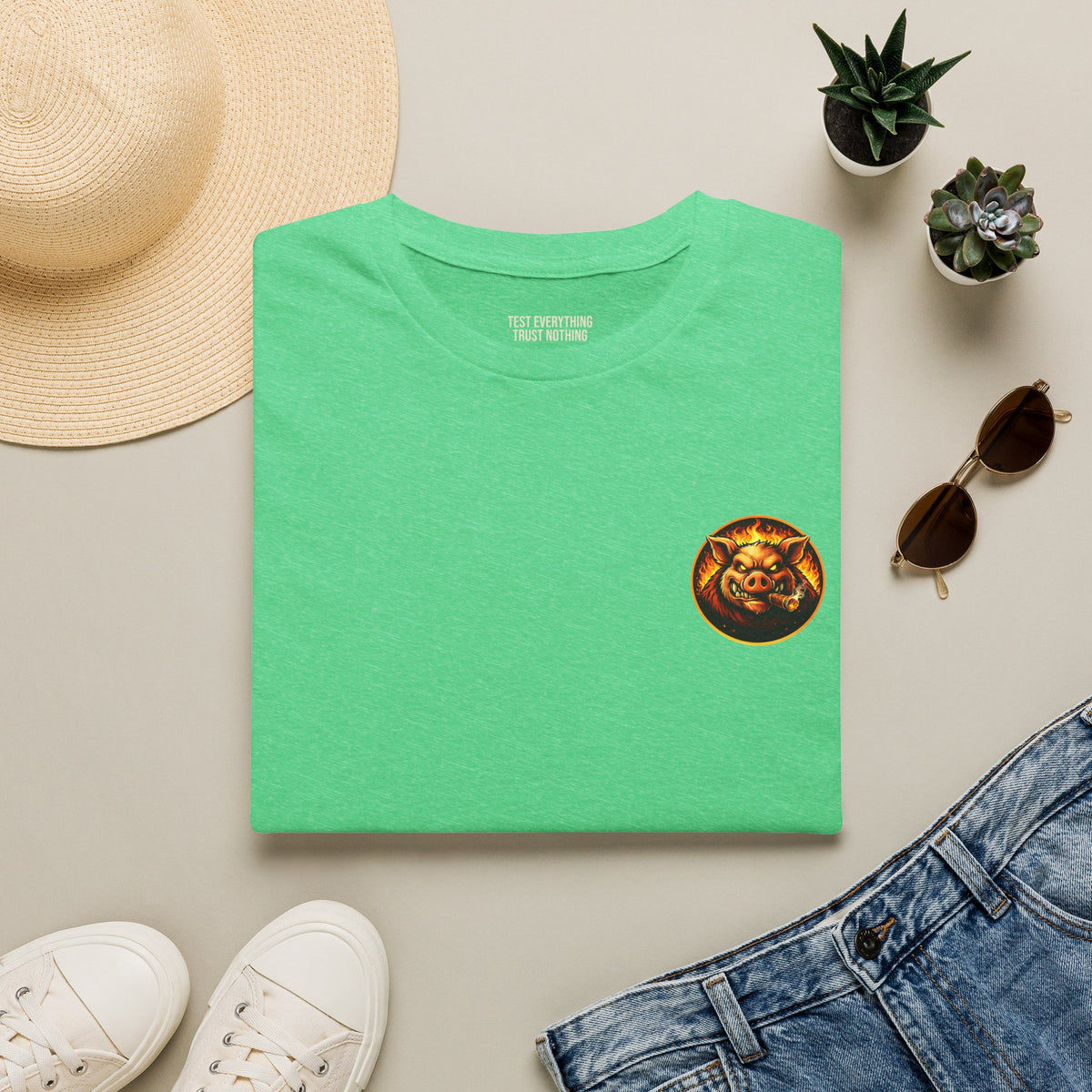BBQ Test Pit Wrap When It's Ready tee mockup
