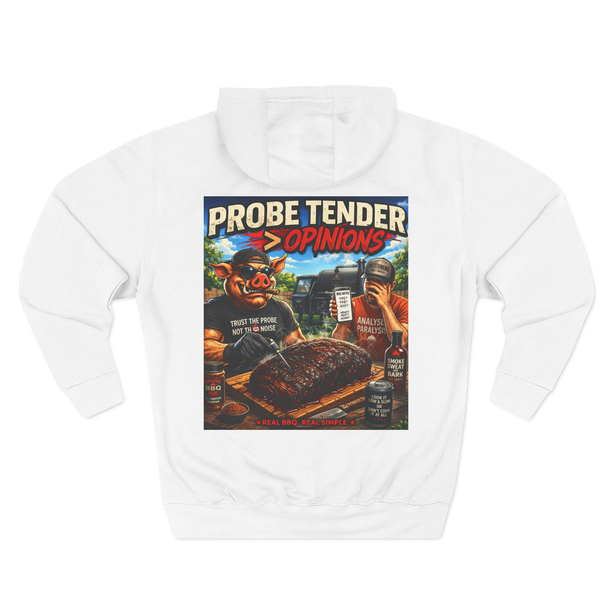 BBQ Test Pit Probe Tender Opinions hoodie mockup