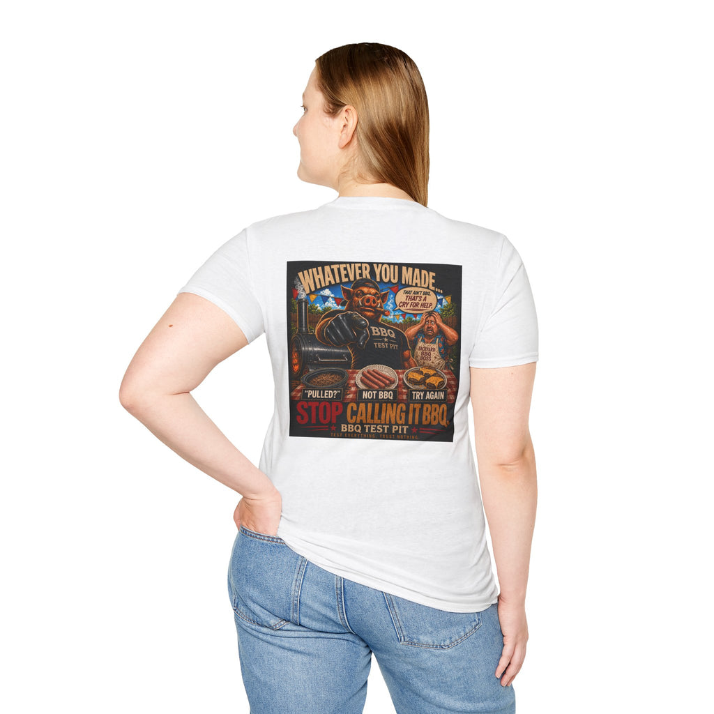BBQ Test Pit Stop Calling It BBQ tee mockup