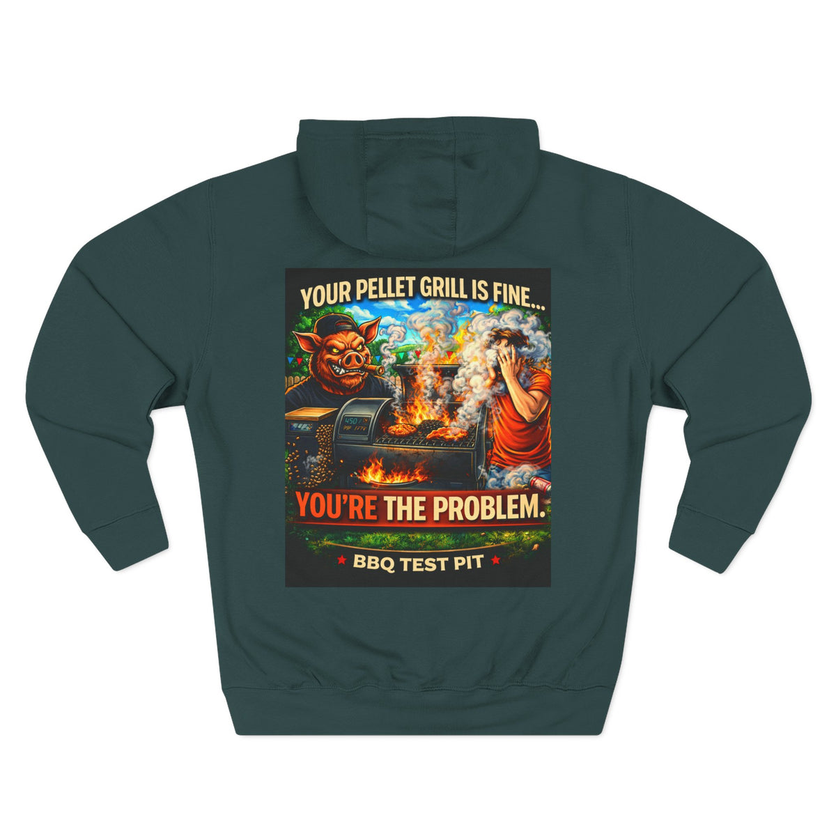 BBQ Test Pit Your Pellet Grill Is Fine hoodie mockup