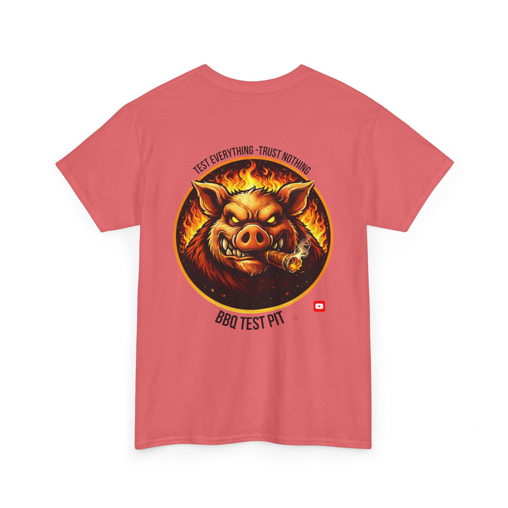 BBQ Test Pit logo tee mockup