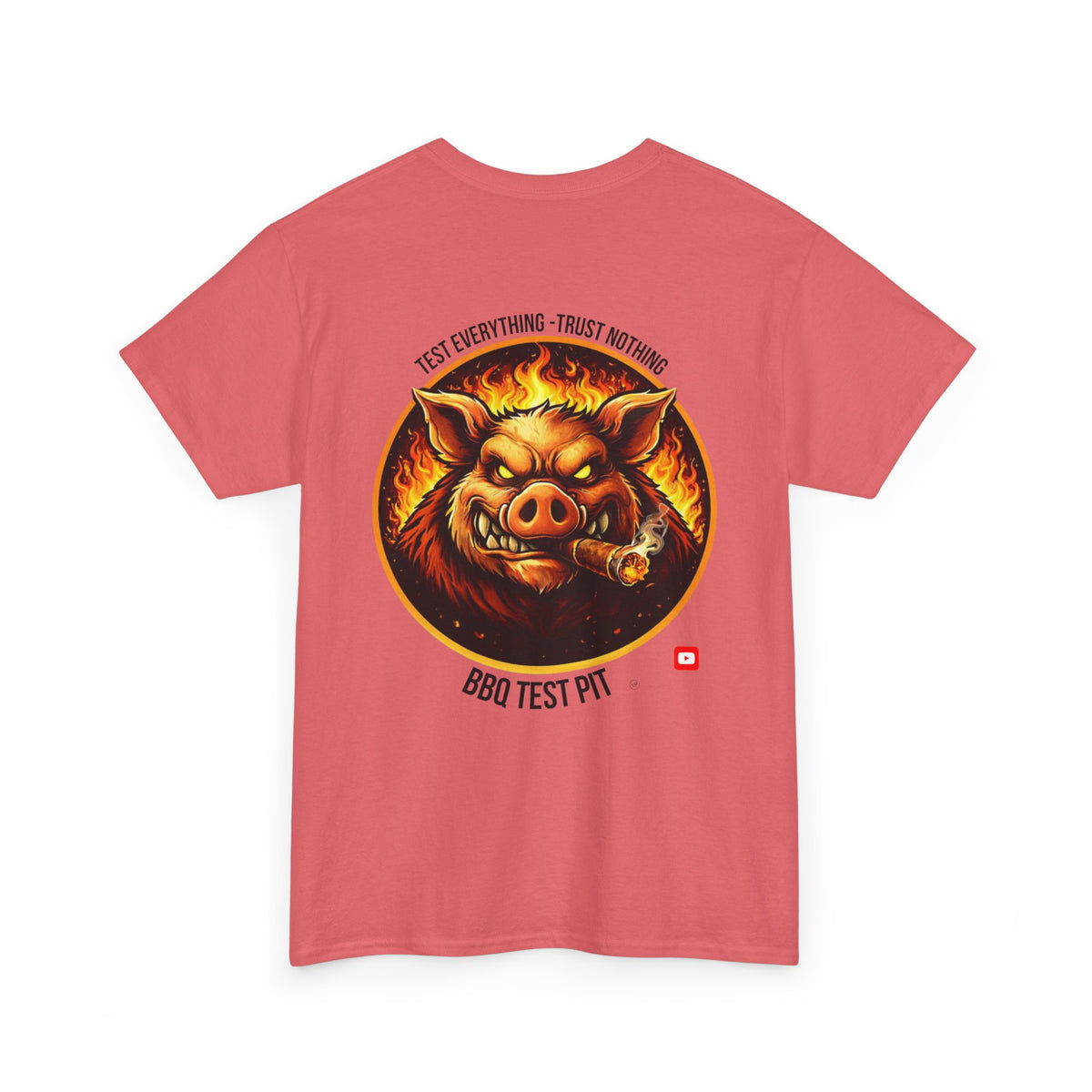 BBQ Test Pit logo tee mockup