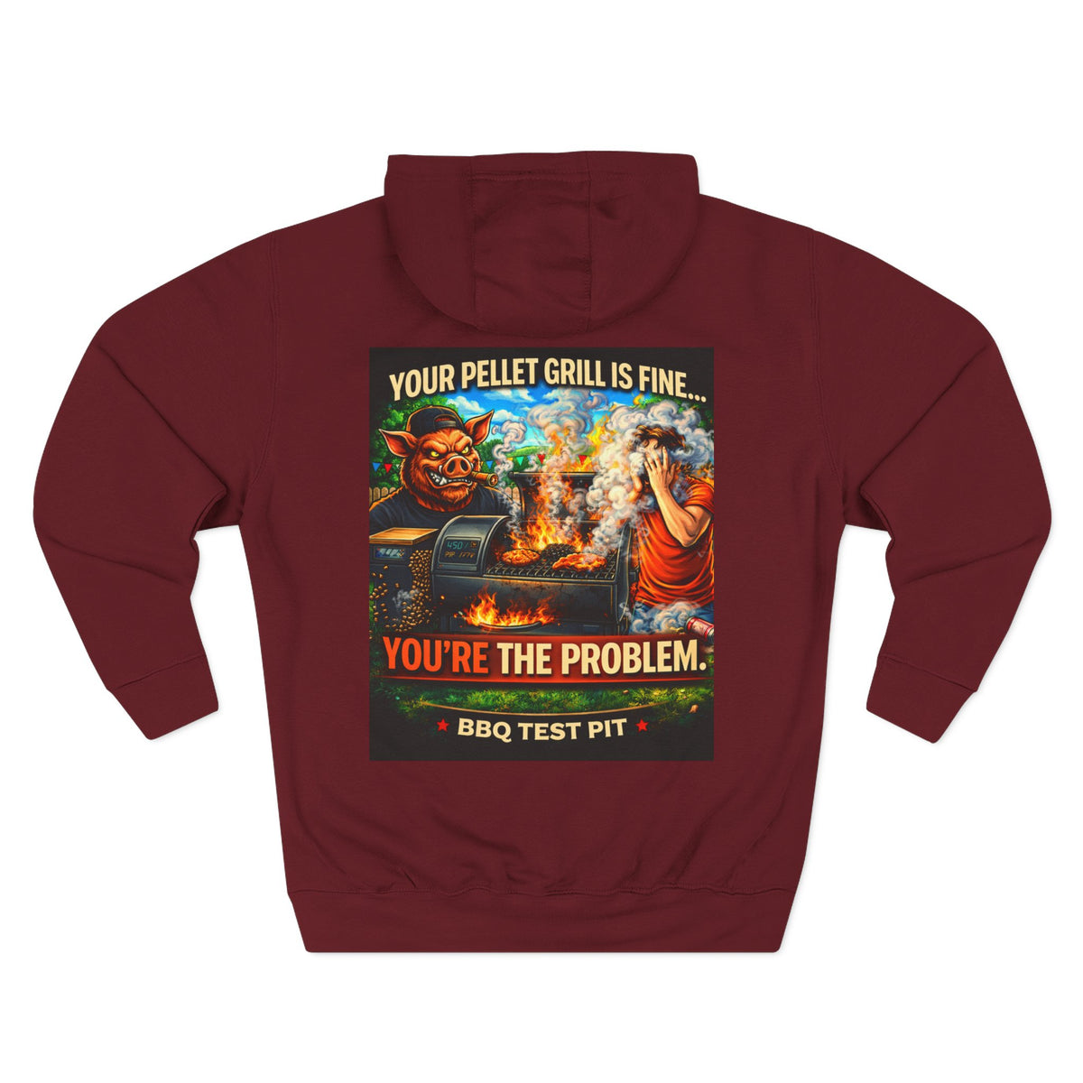 BBQ Test Pit Your Pellet Grill Is Fine hoodie mockup