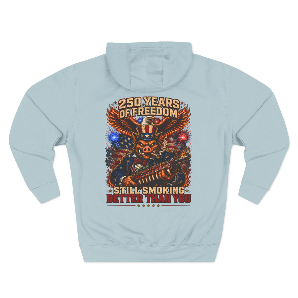 BBQ Test Pit 250 Years of Freedom hoodie mockup