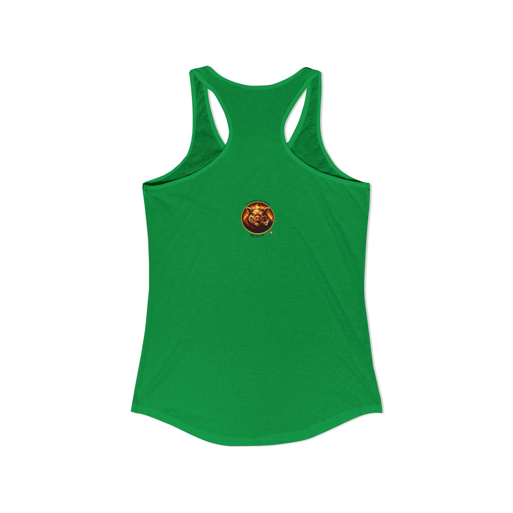 BBQ Test Pit logo women's tank mockup