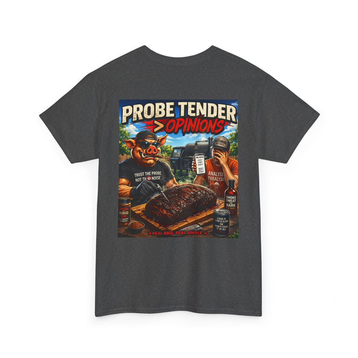 BBQ Test Pit Probe Tender Opinions heavy tee mockup