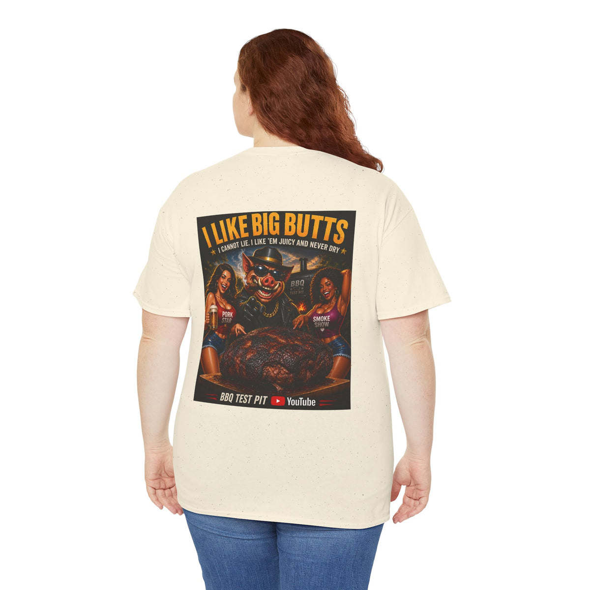 BBQ Test Pit I Like Big Butts tee mockup