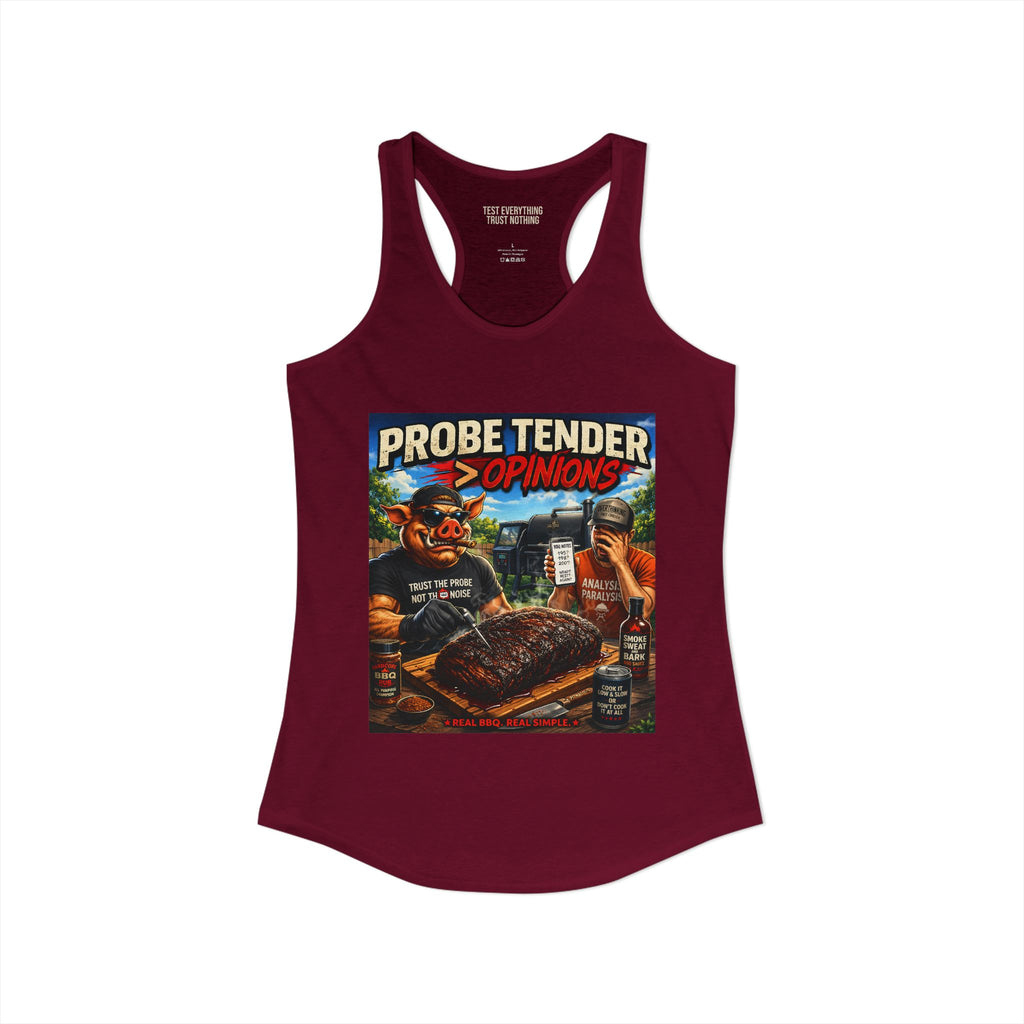 BBQ Test Pit Probe Tender Opinions women's tank mockup