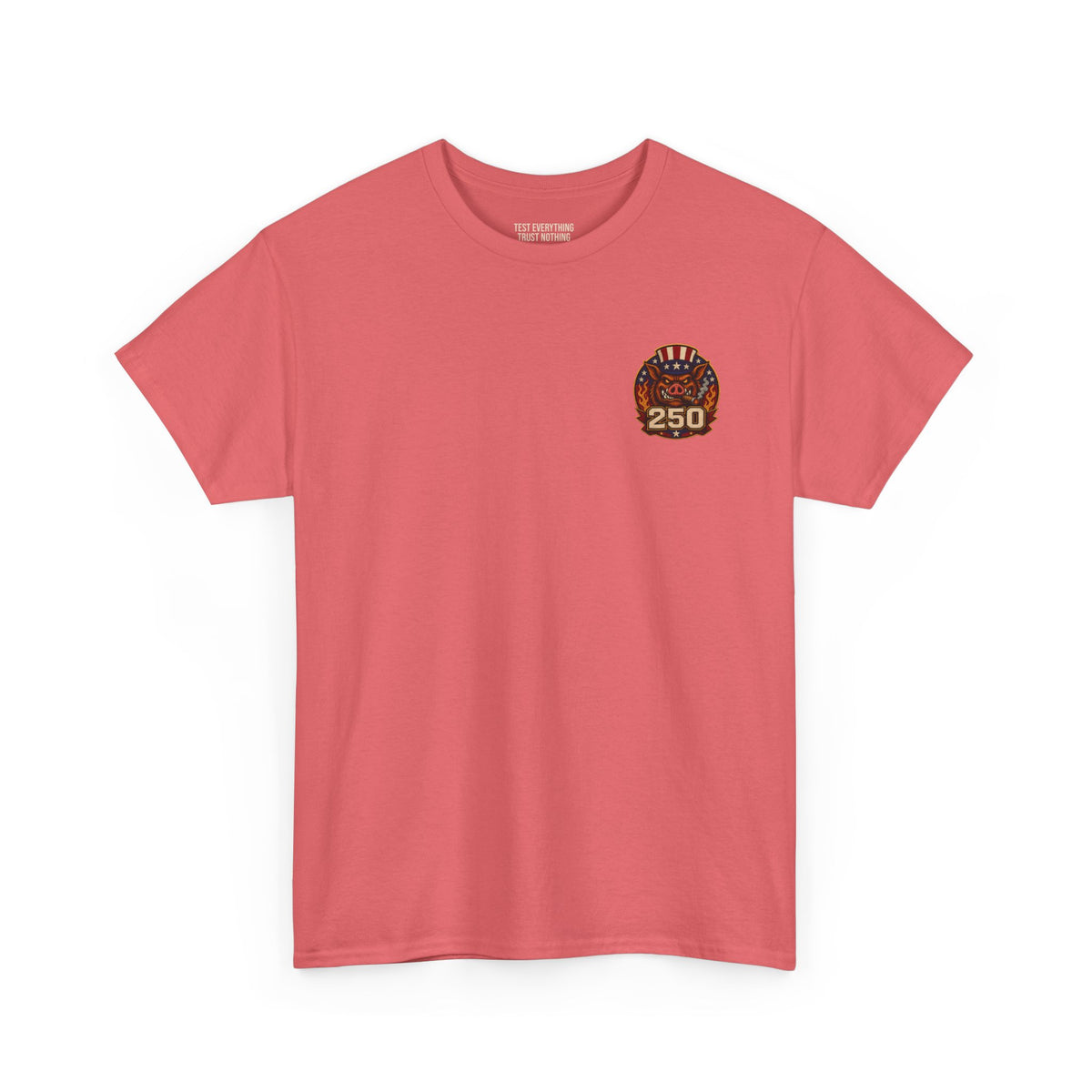 BBQ Test Pit 250 Years of Freedom soft tee mockup