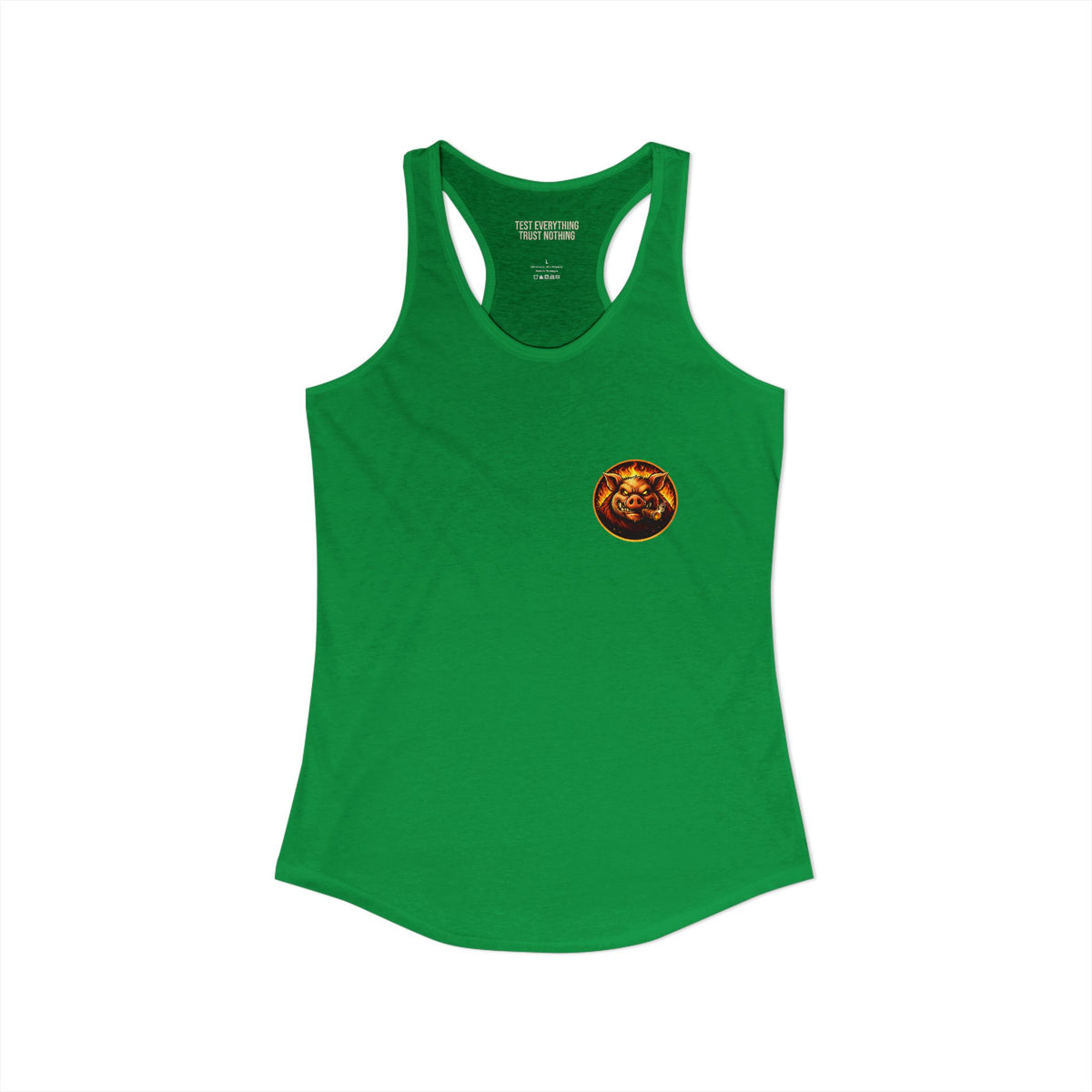 BBQ Test Pit logo women's tank mockup