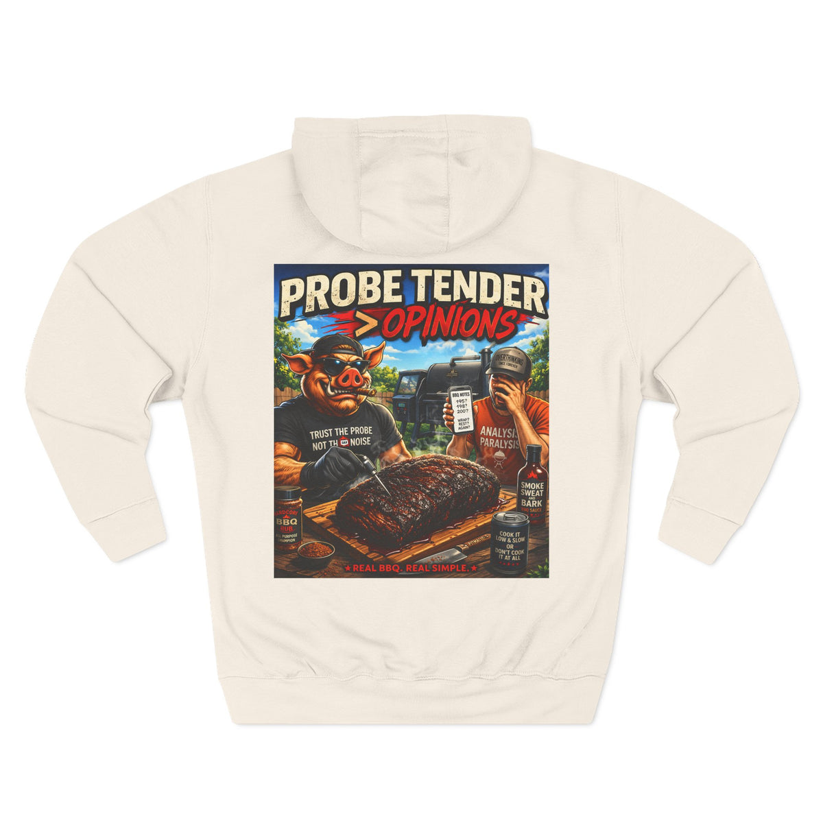 BBQ Test Pit Probe Tender Opinions hoodie mockup