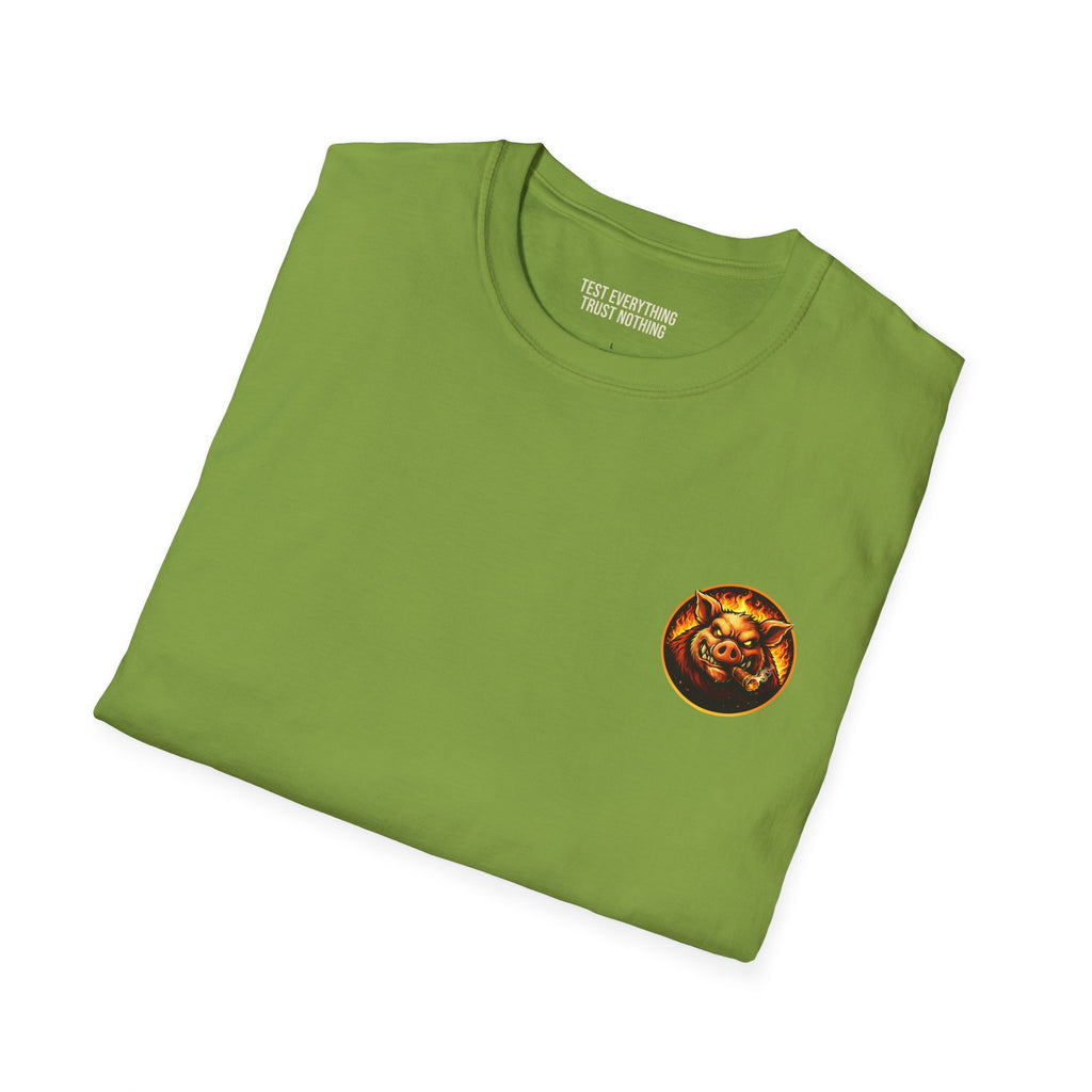 BBQ Test Pit Stop Staring At My Rack soft tee mockup