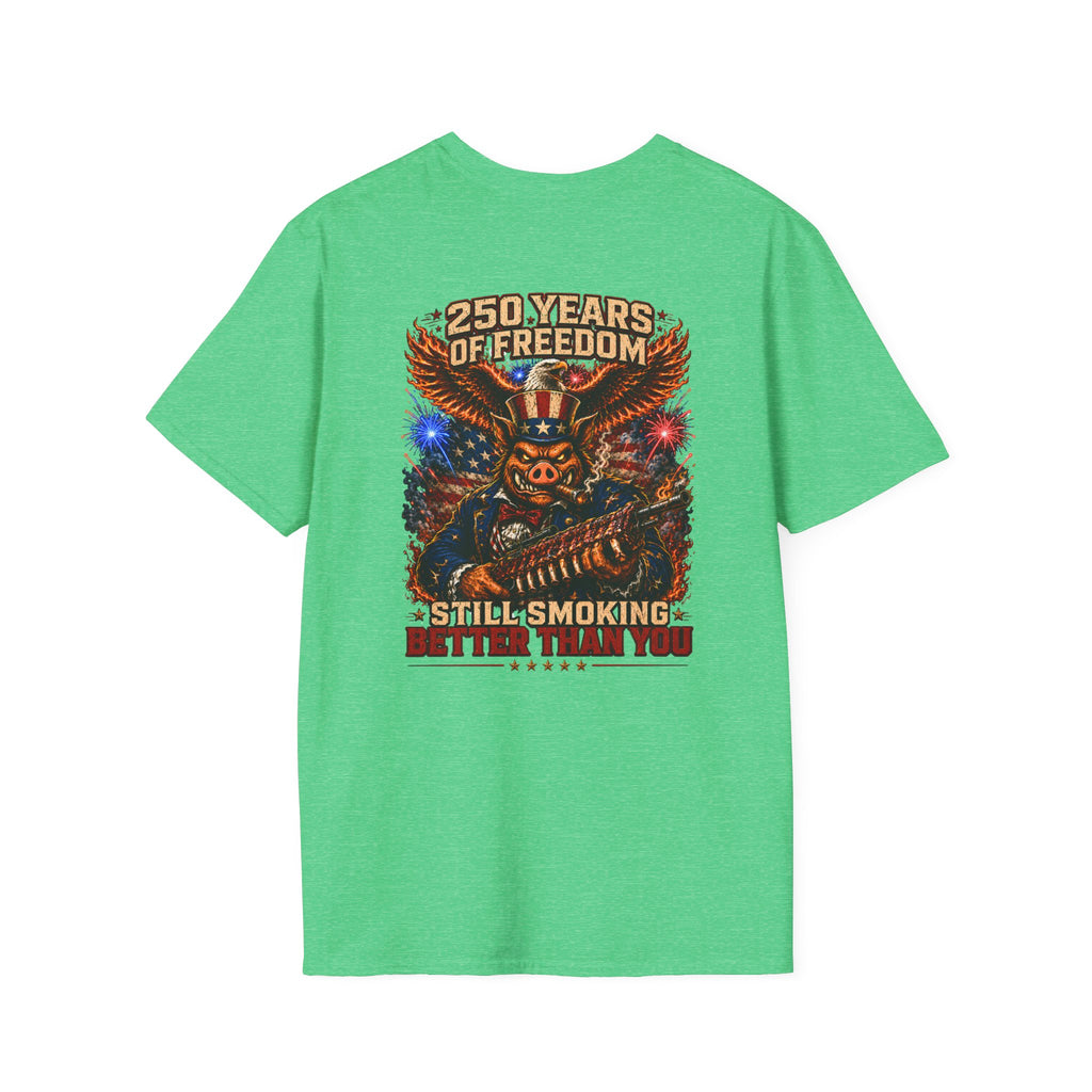 BBQ Test Pit 250 Years of Freedom tee mockup