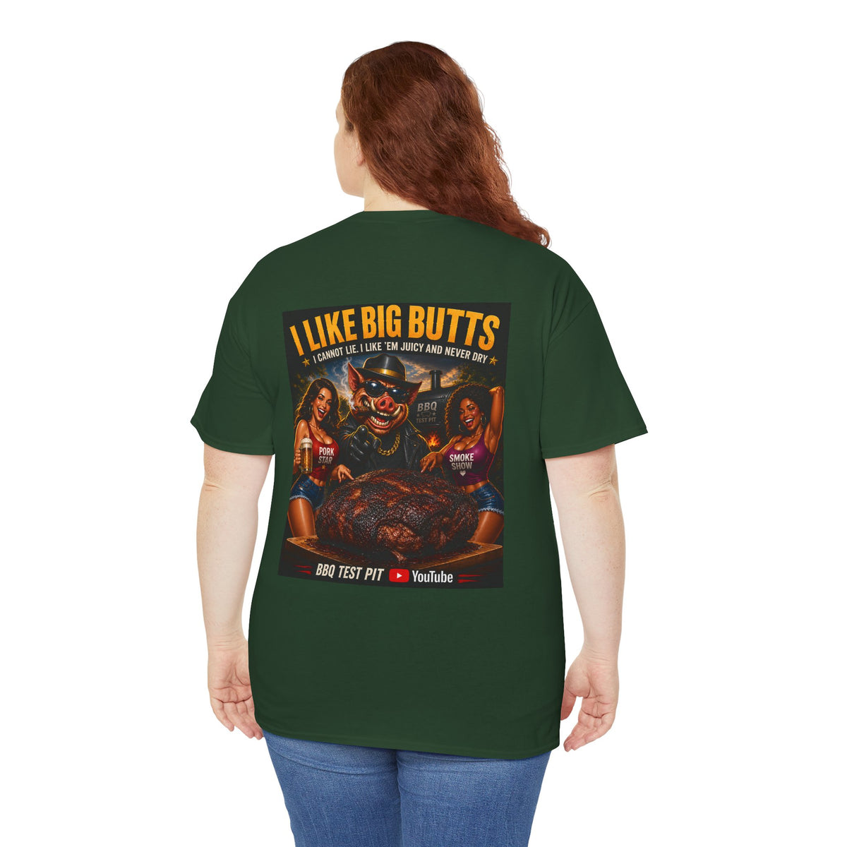 BBQ Test Pit I Like Big Butts tee mockup