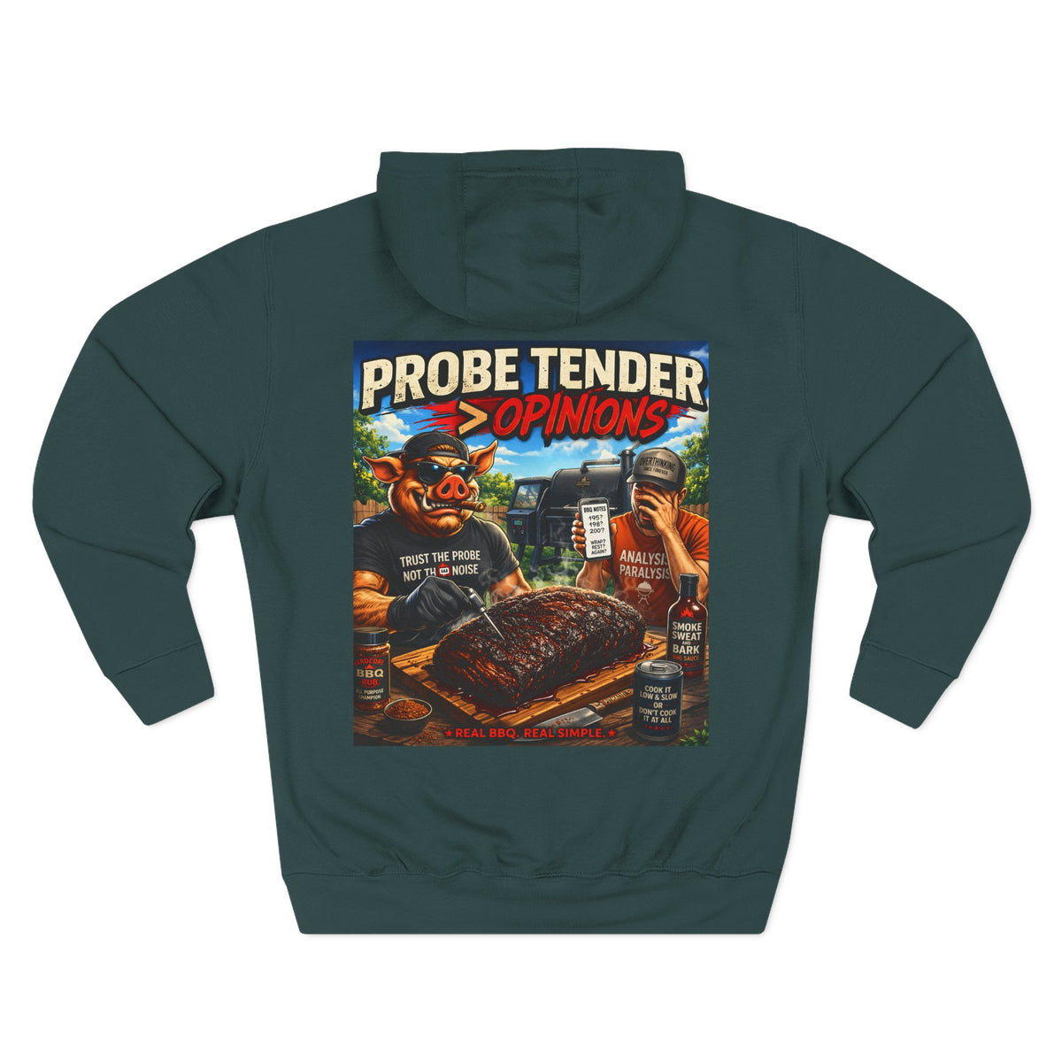 BBQ Test Pit Probe Tender Opinions hoodie mockup